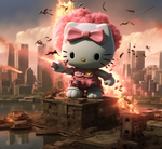 Hello Kitty Attacking City